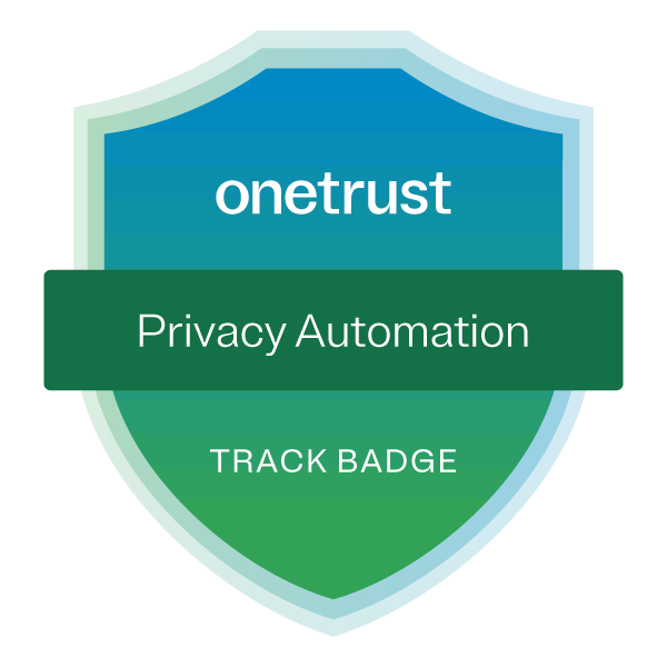 onetrust certification badge for Privacy Automation track