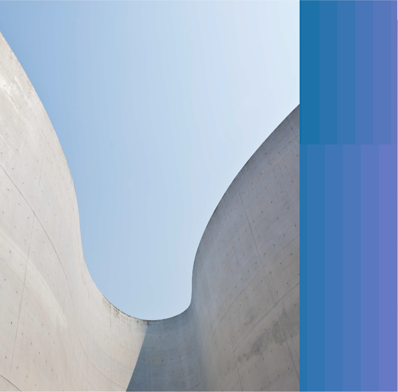 photo of the curved architecture of a building.