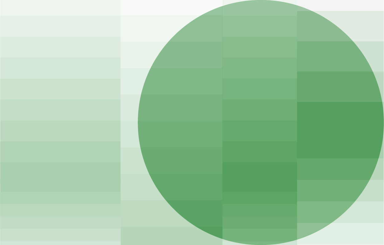 Spotlight on a green gradient background.